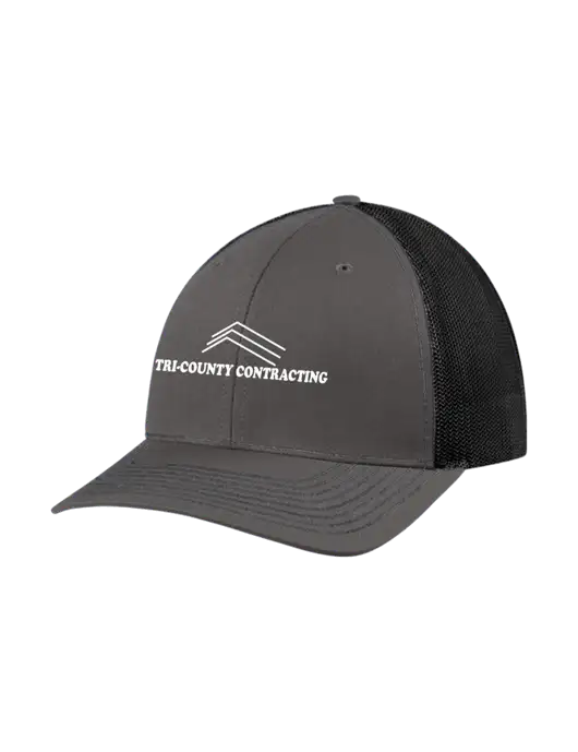 Richardson Adjustable Snapback Original 112 Trucker Cap Dark Grey w/Black Mesh w/Tri-County Logo
