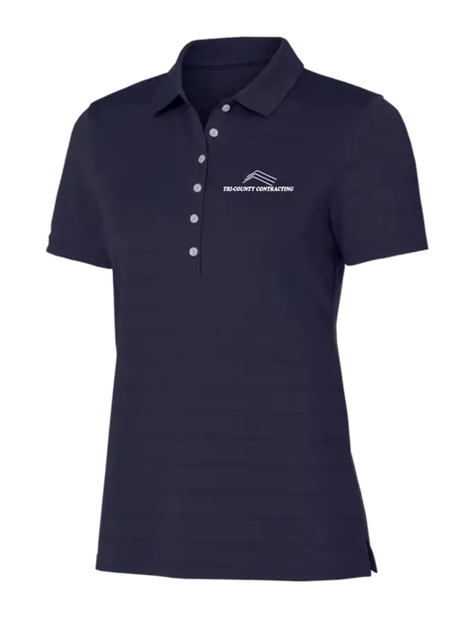 Callaway Womens Navy Ventilated Polo w/Tri-County Logo