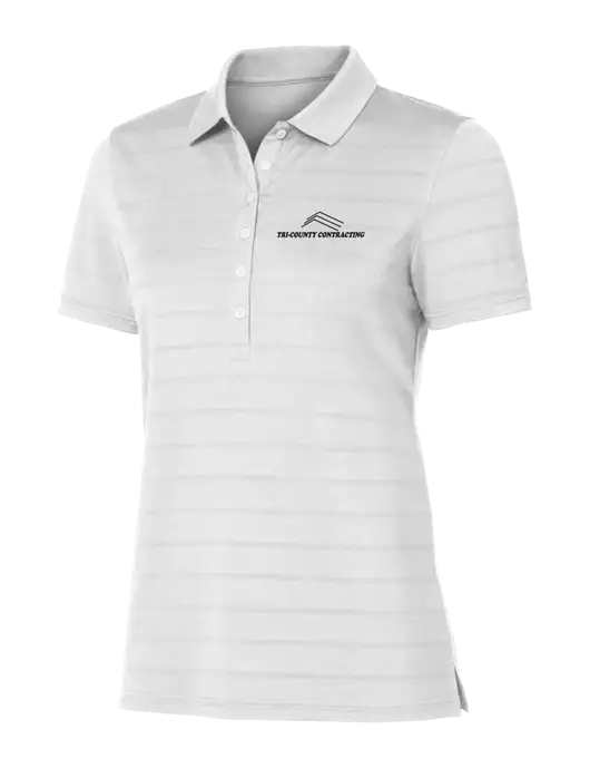Callaway Womens Bright White Ventilated Polo w/Tri-County Logo