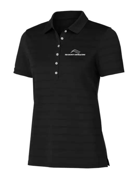 Callaway Womens Black Ventilated Polo w/Tri-County Logo