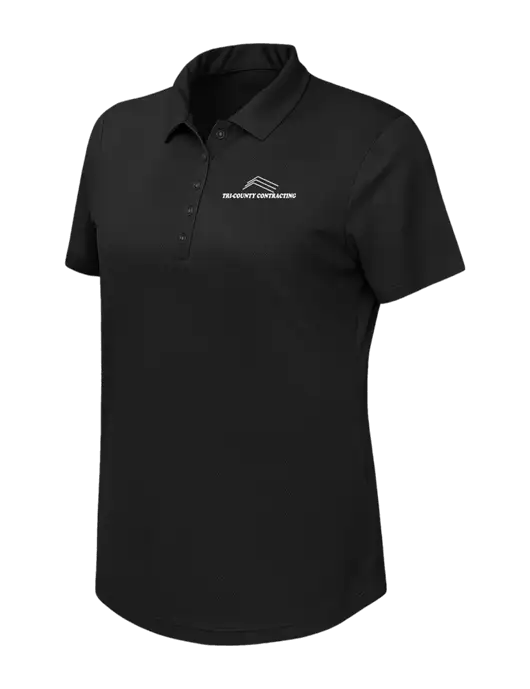 Callaway Womens Birdseye Black Polo w/Tri-County Logo