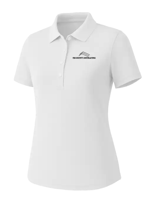 Callaway Womens Core Bright White Performance Polo w/Tri-County Logo
