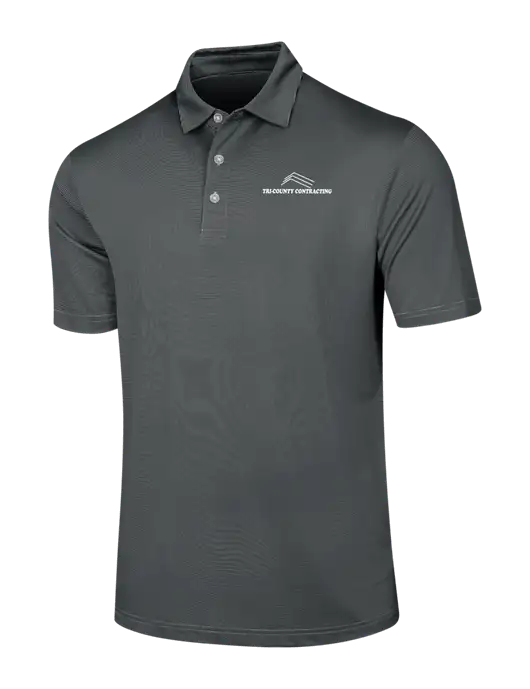 Callaway Black Fine Line Stripe Polo w/Tri-County Logo