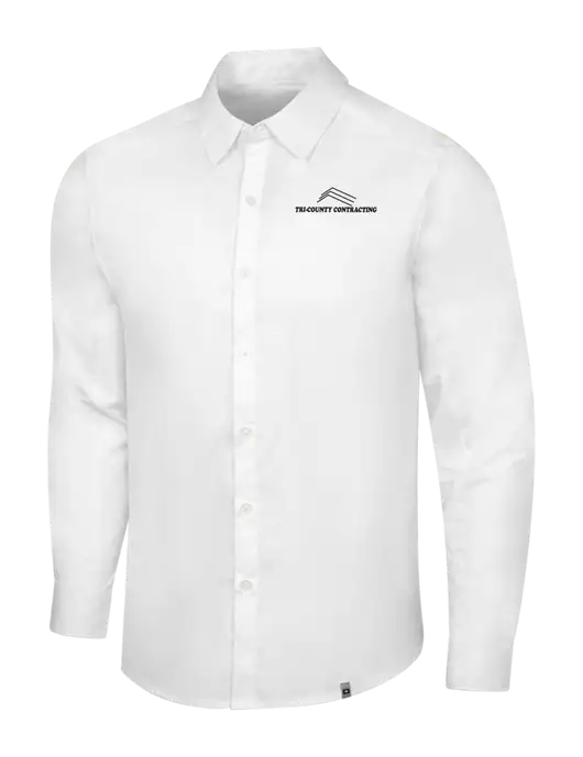 OGIO White Commuter Woven Shirt w/Tri-County Logo