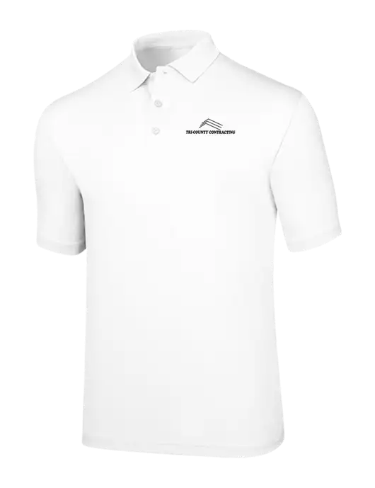 Callaway Opti-Dri White Chev Polo w/Tri-County Logo