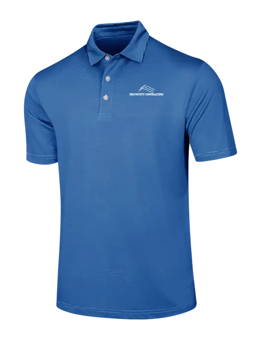 Callaway Royal Blue Fine Line Stripe Polo w/Tri-County Logo