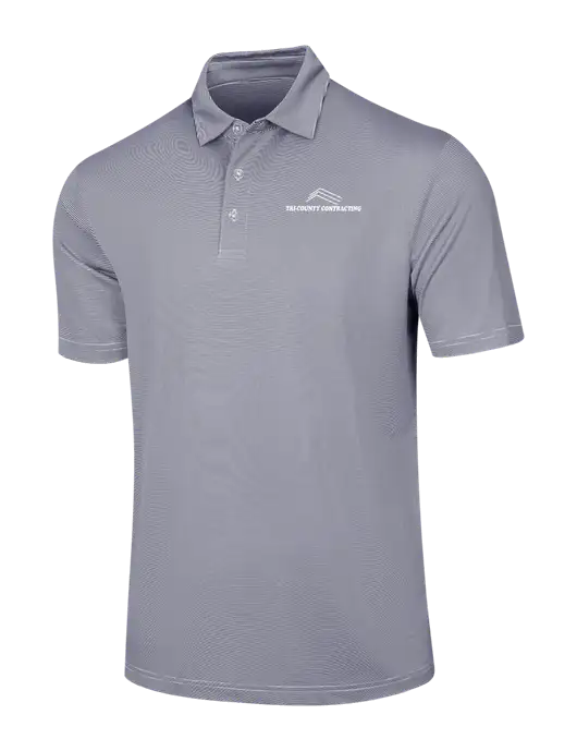 Callaway Navy Fine Line Stripe Polo w/Tri-County Logo