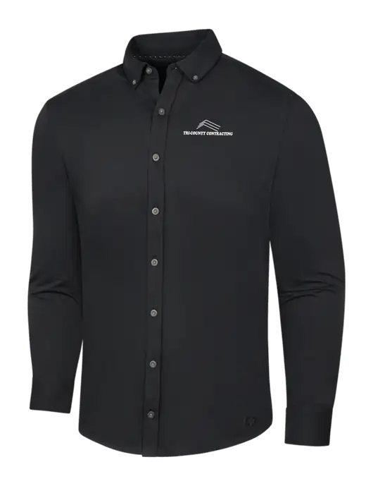 OGIO Blacktop Modern Code Stretch Button-Up Shirt w/Tri-County Logo
