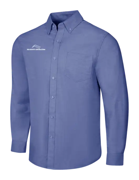 Navy SuperPro Oxford Shirt w/Tri-County Logo