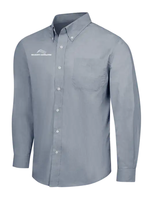 Navy Frost Crosshatch Easy Care Shirt w/Tri-County Logo