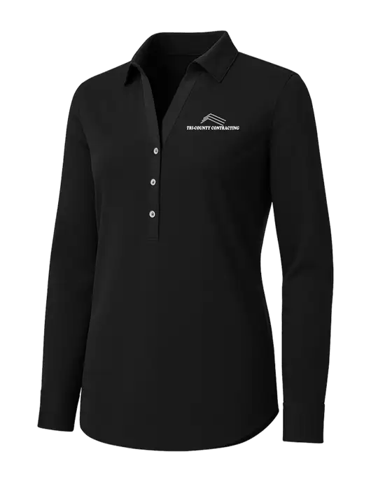 Womens Black City Stretch Shirt w/Tri-County Logo