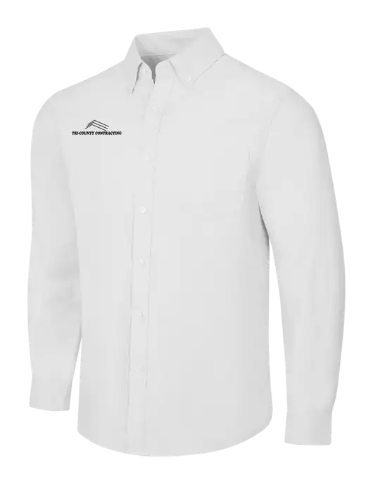 White SuperPro Oxford Shirt w/Tri-County Logo
