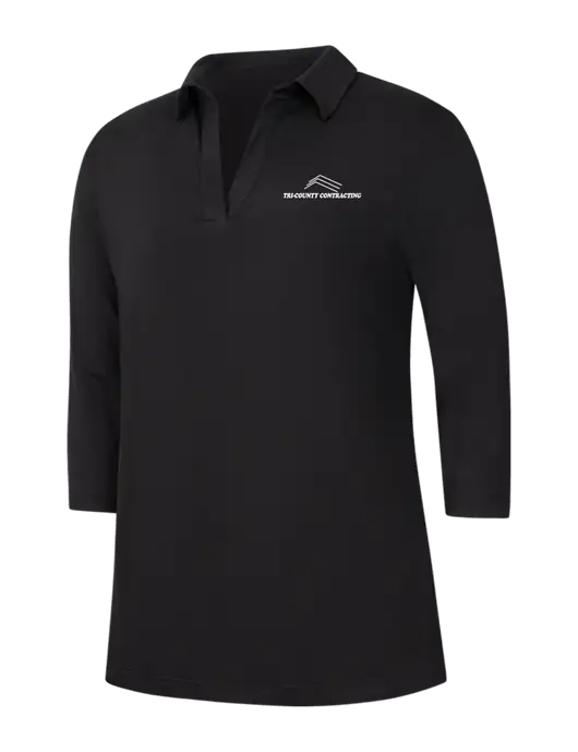 Womens Black Luxe Knit Tunic w/Tri-County Logo