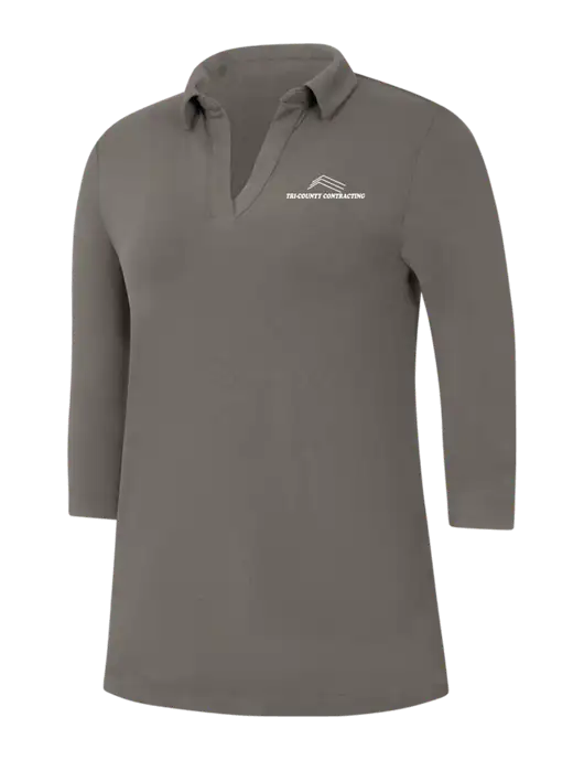Womens Dark Grey Luxe Knit Tunic w/Tri-County Logo