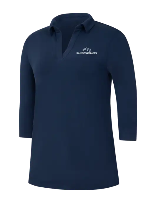 Navy Womens Luxe Knit Tunic w/Tri-County Logo