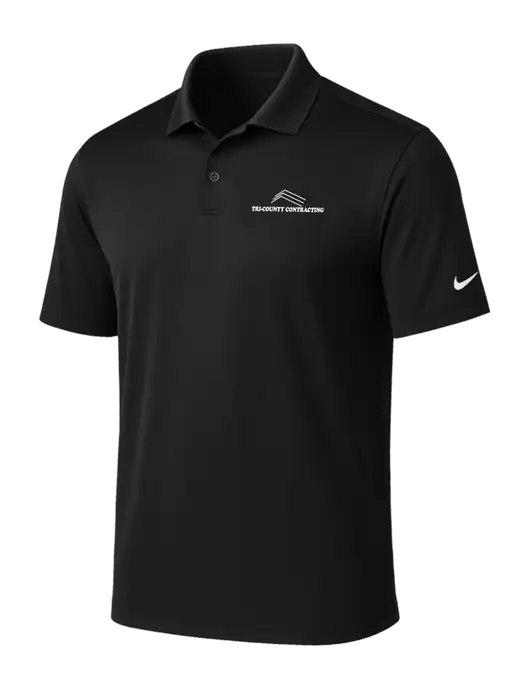 NIKE Black Victory Solid Polo w/Tri-County Logo