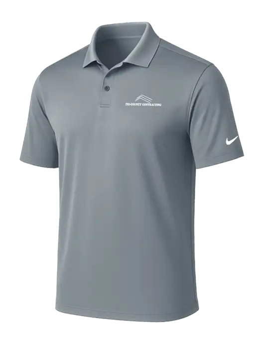 NIKE Medium Grey Victory Solid Polo w/Tri-County Logo