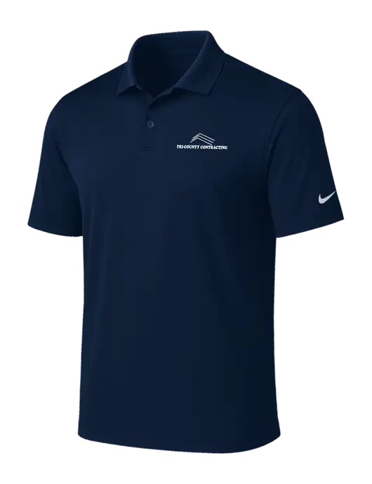 NIKE Navy Victory Solid Polo w/Tri-County Logo