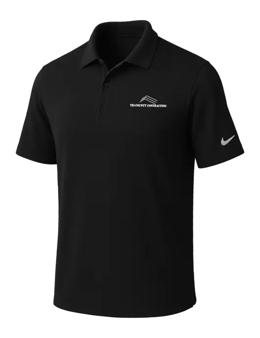 NIKE Black Dri-Fit Micro Pique Polo w/Tri-County Logo