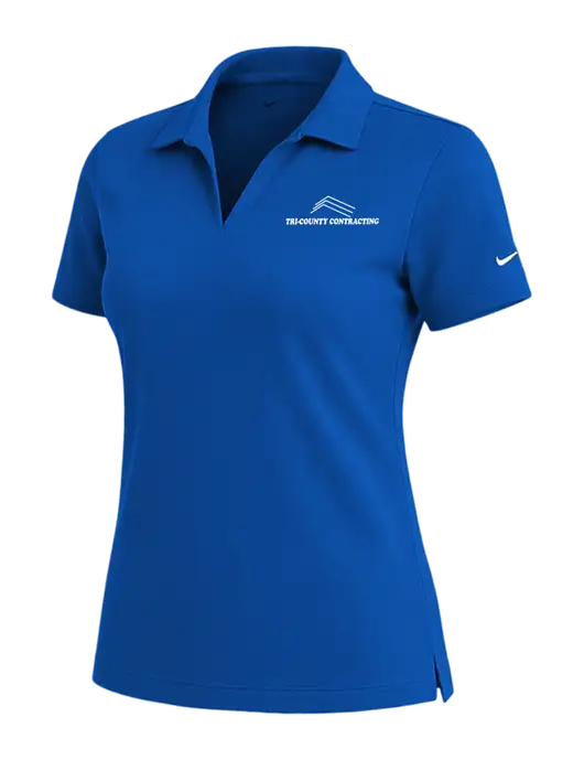 NIKE Royal Womens Dri-Fit Micro Pique Polo w/Tri-County Logo