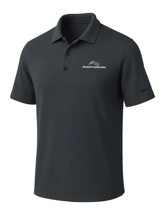 NIKE Dark Grey Dri-Fit Micro Pique Polo w/Tri-County Logo