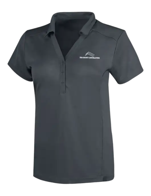 OGIO Dark Grey Womens Framework Polo w/Tri-County Logo