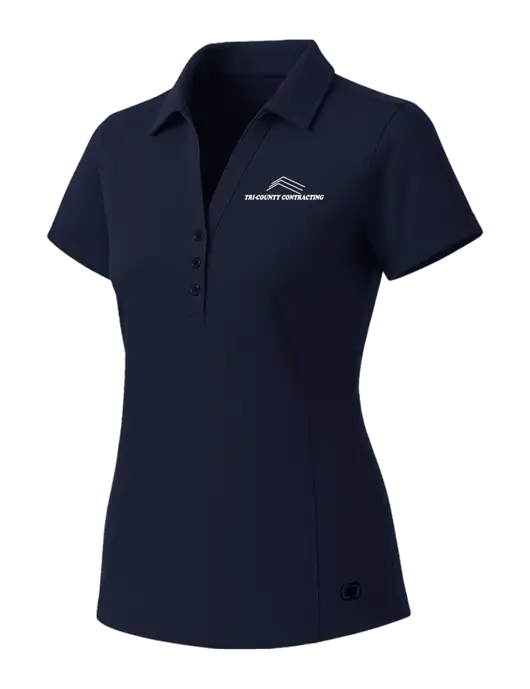 OGIO Womens Navy ONYX Polo w/Tri-County Logo