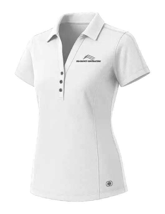OGIO Womens White ONYX Polo w/Tri-County Logo