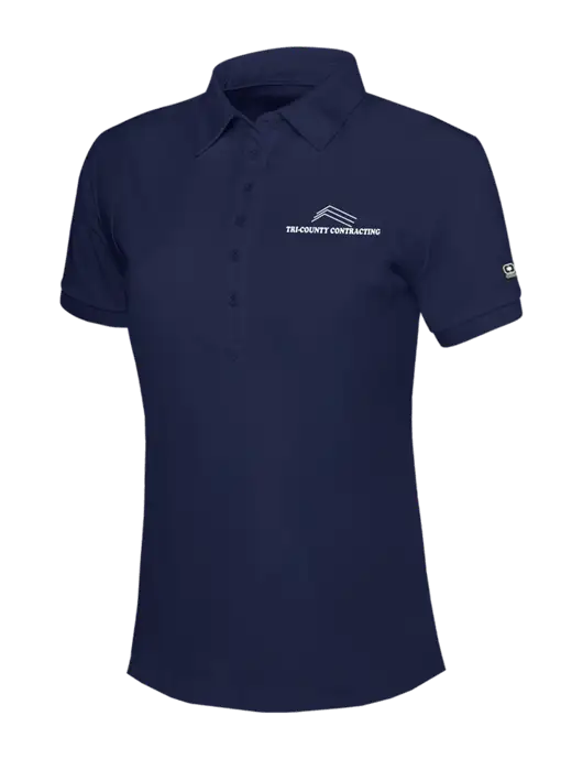 OGIO Womens Navy Jewel Polo w/Tri-County Logo