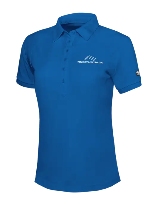 OGIO Womens Royal Blue Jewel Polo w/Tri-County Logo
