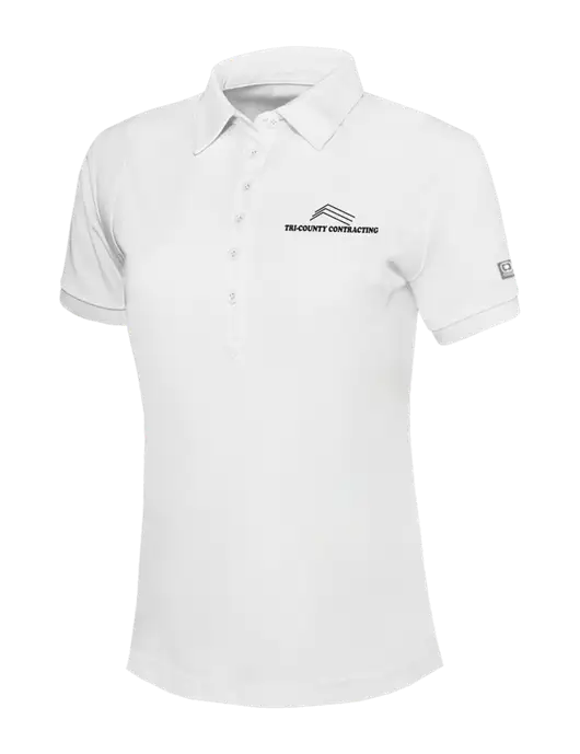 OGIO Womens Bright White Jewel Polo w/Tri-County Logo