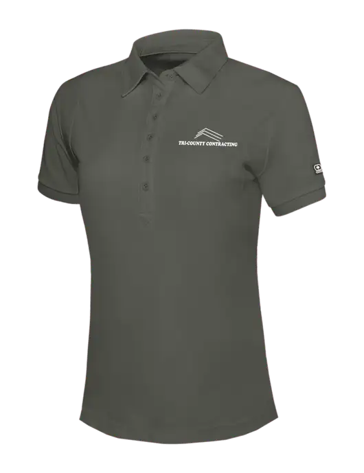 OGIO Womens Medium Grey Jewel Polo w/Tri-County Logo