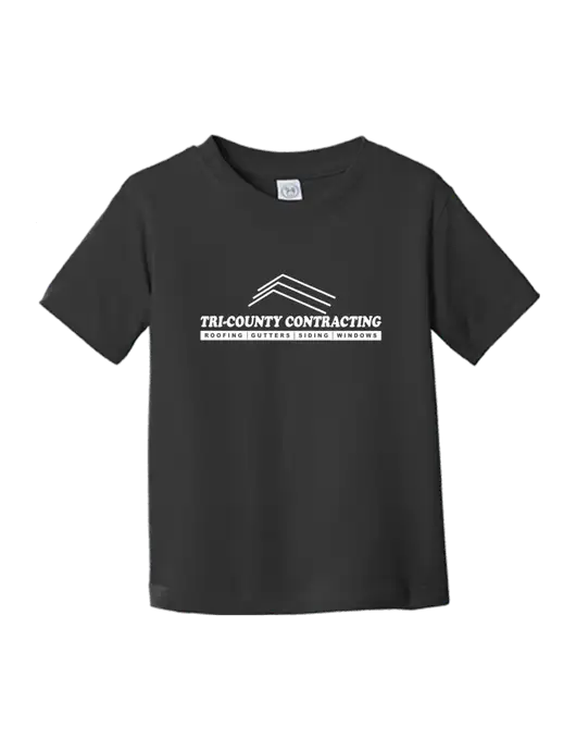 Rabbit Skins Black Toddler Fine Jersey Tee w/Tri-County Logo