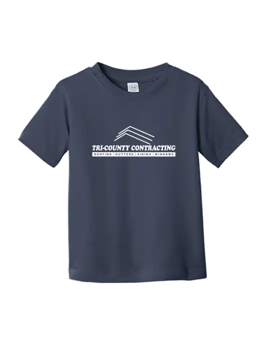 Rabbit Skins Navy Toddler Fine Jersey Tee w/Tri-County Logo