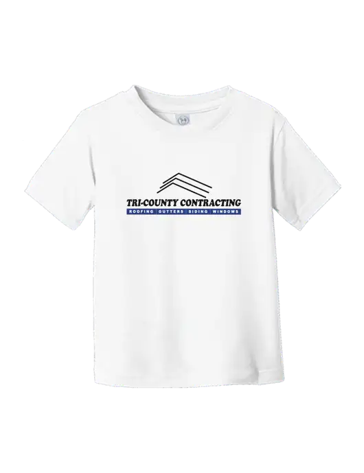 Rabbit Skins White Toddler Fine Jersey Tee w/Tri-County Logo