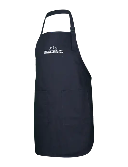 Full-Length Black Apron With Pockets w/Tri-County Logo
