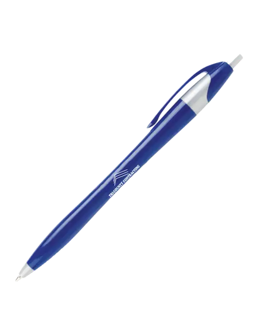 Novella Navy/Silver Corporate Pen- Blue Ink w/Tri-County Logo