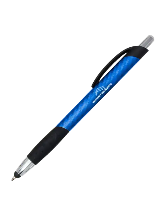 Sunray Blue Stylus Pen - Black Ink w/Tri-County Logo