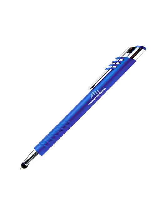Schirhart Blue Stylus Pen - Blue Ink w/Tri-County Logo