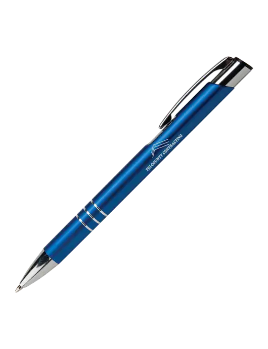 Laurent Blue Pen - Black Ink w/Tri-County Logo
