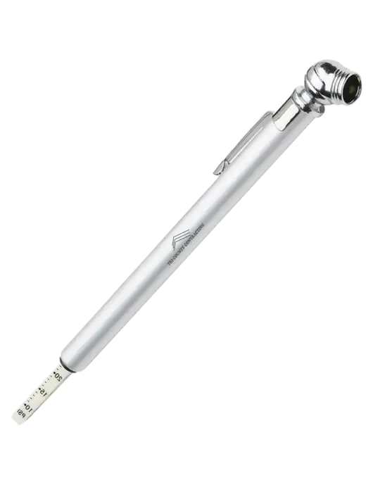 Quick View Silver Tire Gauge w/Tri-County Logo