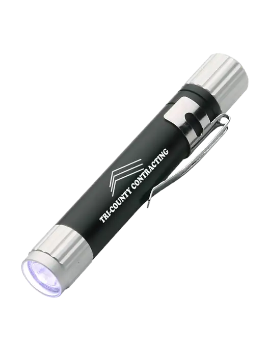 Black Aluminum LED Penlight w/Tri-County Logo