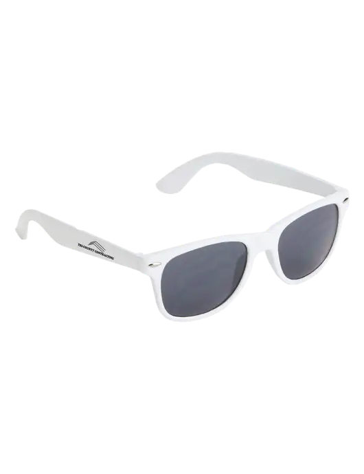 Daytona White Sunglasses w/Tri-County Logo