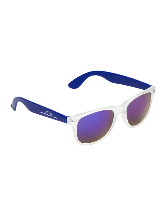 Key West Blue Mirrored Sunglasses w/Tri-County Logo