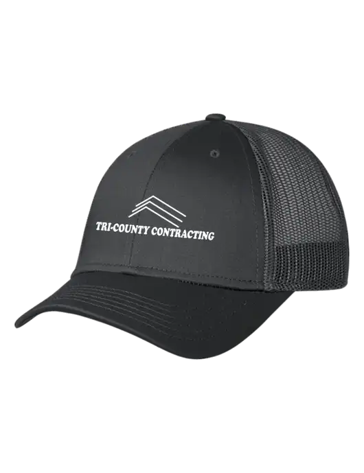 Charcoal Mesh Trucker Cap Snap Back w/Tri-County Logo