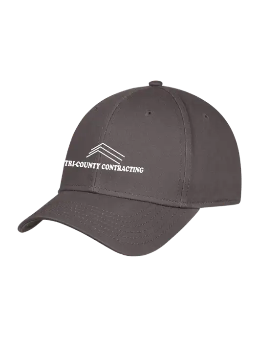 Charcoal Structured Cap Hook & Loop w/Tri-County Logo