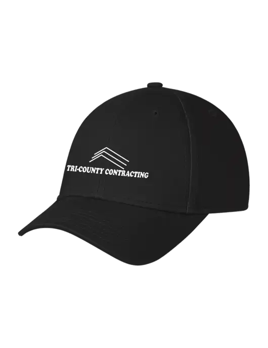 Black Structured Cap Hook & Loop w/Tri-County Logo