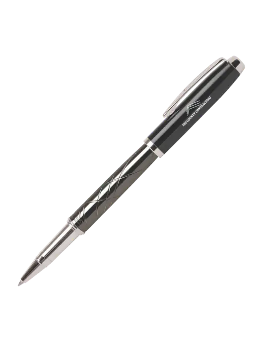 Modernist Black Rollerball Pen - Black Ink w/Tri-County Logo