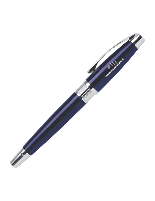 Masscotti Navy Rollerball Pen - Black Ink w/Tri-County Logo