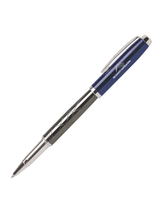 Modernist Blue Rollerball Pen - Black Ink w/Tri-County Logo